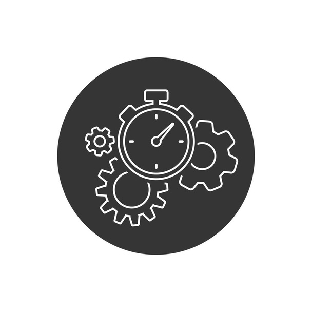 Productivity Line Icon on white. Vector in modern flat - Wektor, obraz