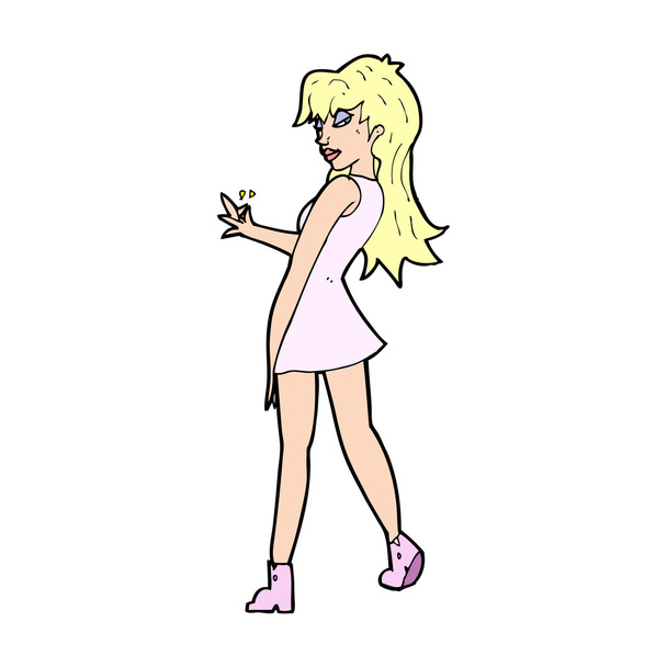 Cartoon seductive blonde - Vecteur, image