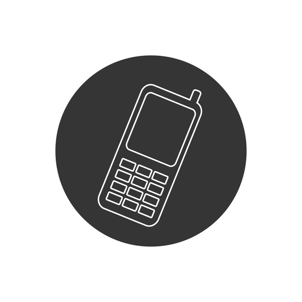 Telephone line icon mobile symbol vector in modern flat - Вектор, зображення
