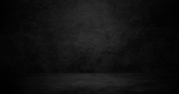 Old black background. Grunge texture. Dark wallpaper. Blackboard, Chalkboard, room Wall. - Photo, Image