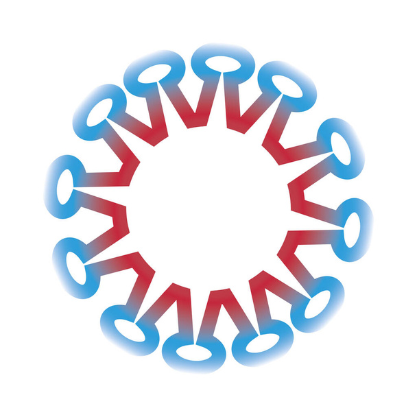 covid19 particle pandemic isolated icon - Vector, Image