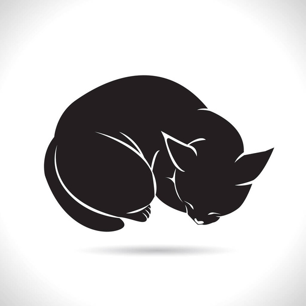 Vector schwarze Katze auf dem Rücken liegend. - Vektor, Bild