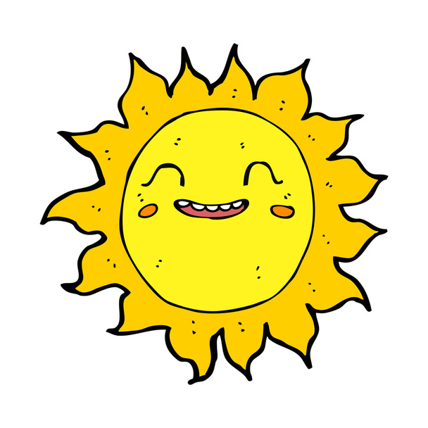 Smiling sun - Vektor, obrázek