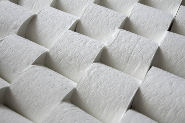 Viele Toilettenpapierrollen, Textur, Hintergrund - Foto, Bild