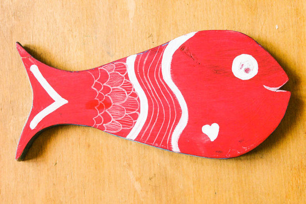 Fish Handmade Handcraft in Red - Foto, Bild