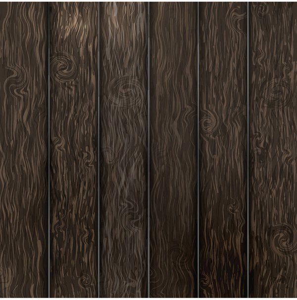 Wood texture, vector Eps10 illustration. Natural Dark Wooden Background. - Vector, Image