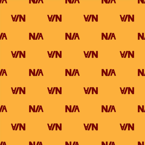 Красный Неприменимый значок изолированный бесшовный рисунок на коричневом фоне. Векторная миграция
 - Вектор,изображение