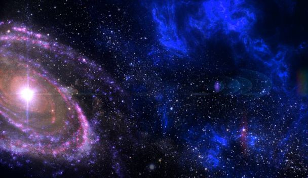 Μαύρη τρύπα, πλανήτες και γαλαξίας, ταπετσαρία επιστημονικής φαντασίας. Ομορφιά του διαστήματος. Δισεκατομμύρια γαλαξίες στο σύμπαν Κοσμική τέχνη φόντο - Φωτογραφία, εικόνα