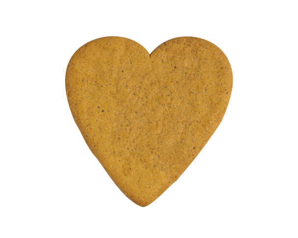 Одноразове коричневе печиво у формі серця ізольоване
 - Фото, зображення