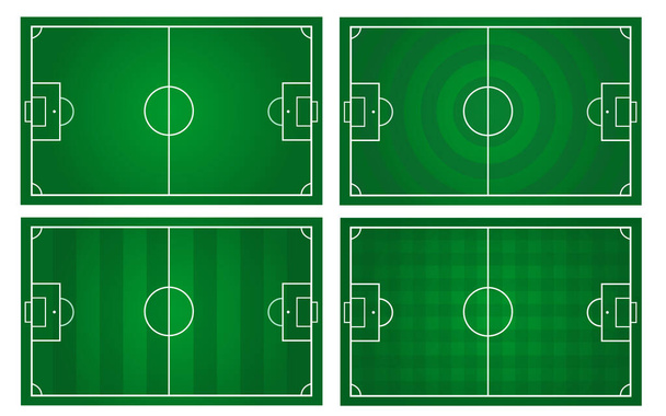 vetor de modelo de campo de futebol com 4 padrão de grama
 - Vetor, Imagem