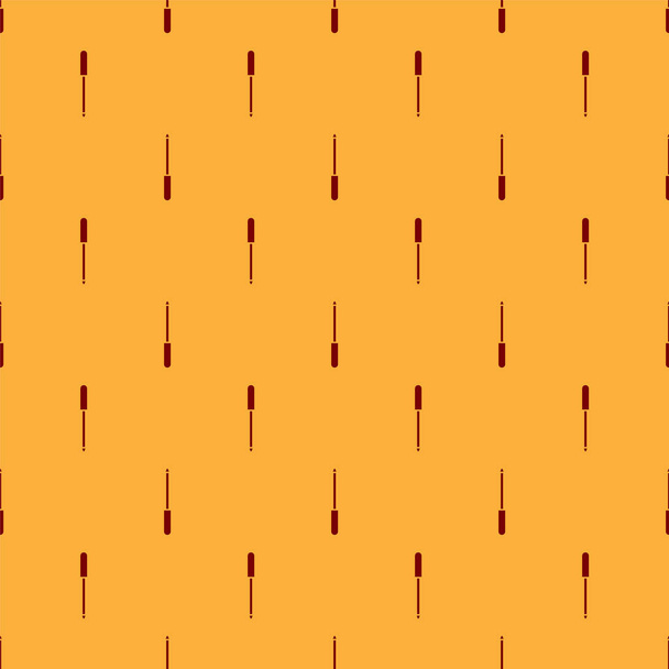 赤ナイフシャープナーアイコンは、茶色の背景にシームレスなパターンを分離。ベクターイラスト - ベクター画像