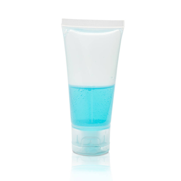 An alcohol gel for washing hands. Hands gel for cleaning protect corona virus and germs with clipping path. - Foto, Bild