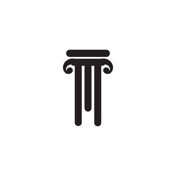 Pillar icon logo symbol design vector template - Vector, Image