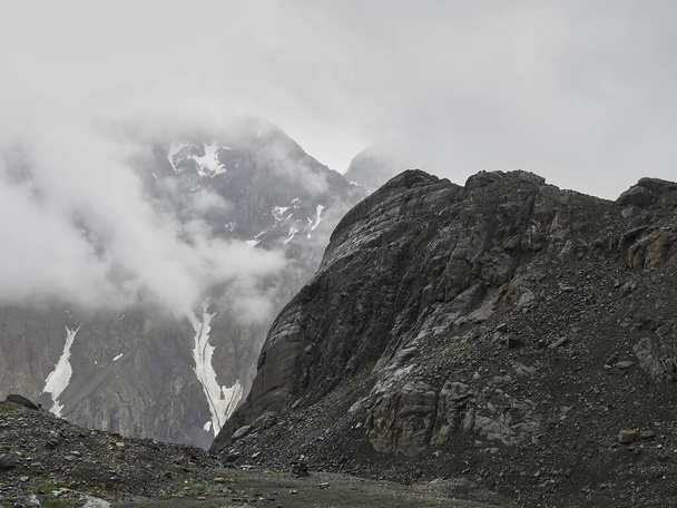 gloomy and misty mountain landscape - Photo, image