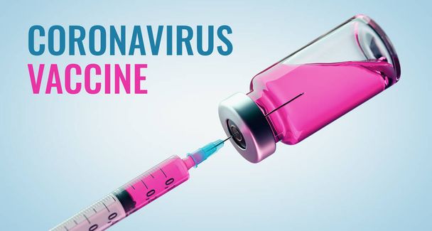 Вакцинация концепция изображения с коронавирусом Covid-19 вакцины SARS-CoV-2
. - Фото, изображение