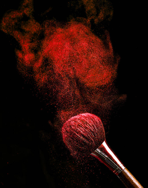 brushes for make-up with bright colors - Photo, Image