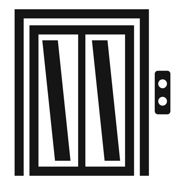 Button elevator icon, simple style - ベクター画像