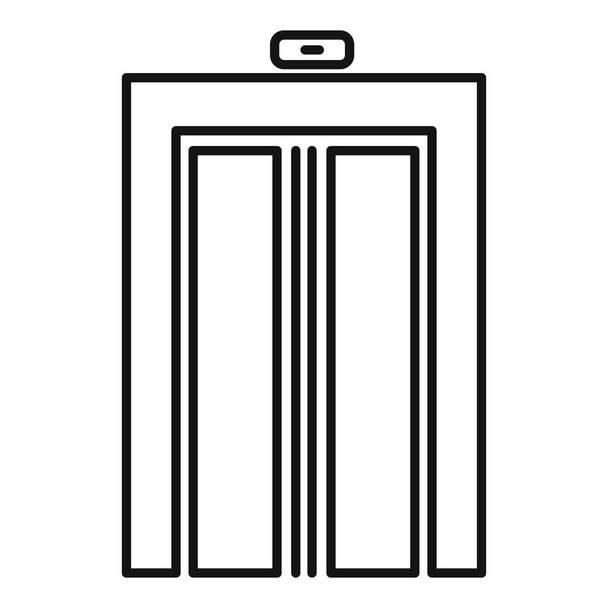 Panel elevator icon, outline style - ベクター画像