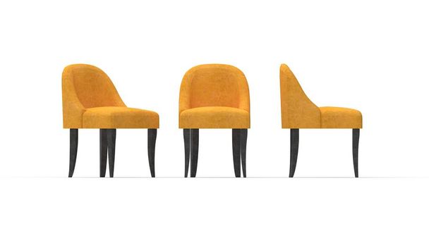 Representación 3D de una silla de brazo interior acogedora casa de muebles interior aislado
 - Foto, imagen