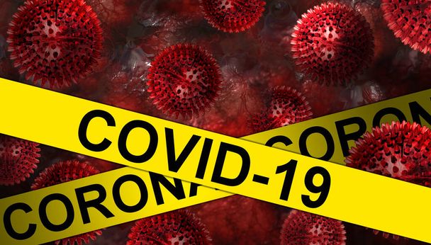 covid 19 salgın virüs uyarısı - Fotoğraf, Görsel