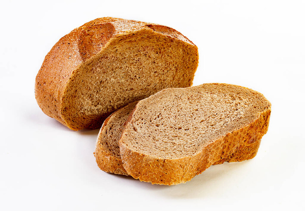 bread slices isolated white background - Photo, Image