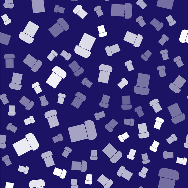 Witte paastaart pictogram geïsoleerd naadloos patroon op blauwe achtergrond. Vrolijk Pasen. Vector Illustratie - Vector, afbeelding