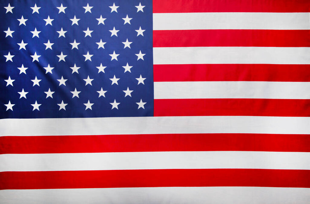 USA flag background with copy space. Top view - Фото, зображення