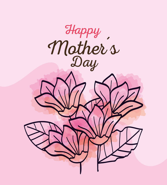 carta felice giorno della mamma con decorazione di fiori
 - Vettoriali, immagini