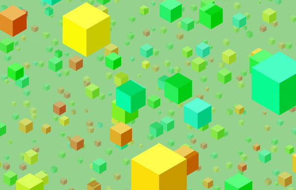 colored cubes blocks background - Photo, Image