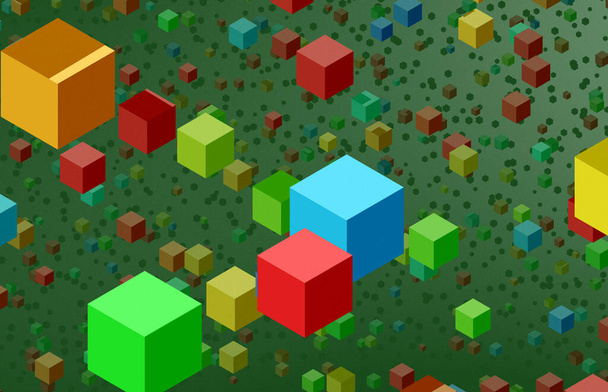 színes kockák blokkok háttér - Fotó, kép