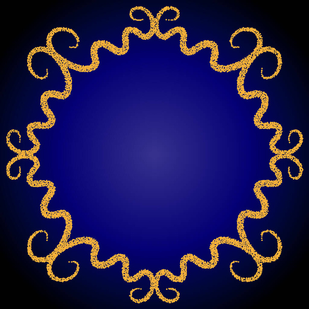Cadre arabesque rond pointillé - illustration vectorielle
 - Vecteur, image