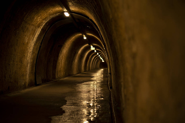 Historic underground tunnel under Zagreb historic town, capital of Croatia.Tunnel at several exits in Croatia Zagreb.City Zagreb. - Photo, Image