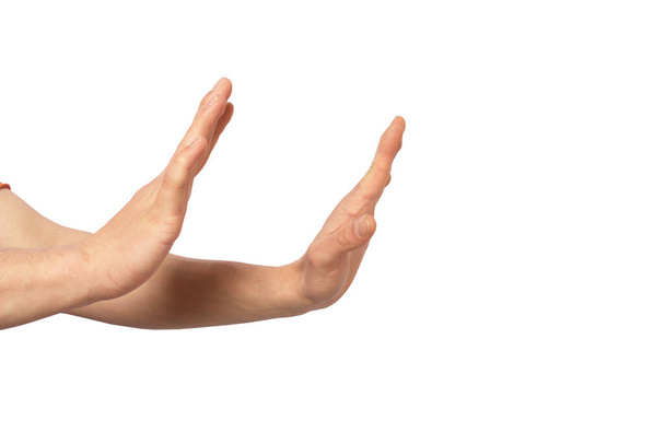 Зупинити жест ізольовано на білому
 - Фото, зображення