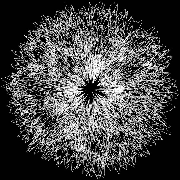 Courbe circulaire sur fond noir - illustration vectorielle - Vecteur, image