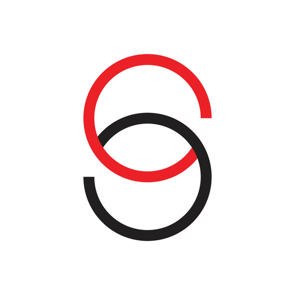 Buchstabe s verknüpft Kreis einfach Logo-Vektor - Vektor, Bild
