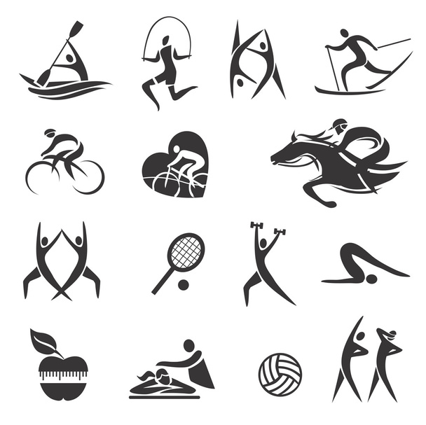 sportovní fitness symboly - Vektor, obrázek