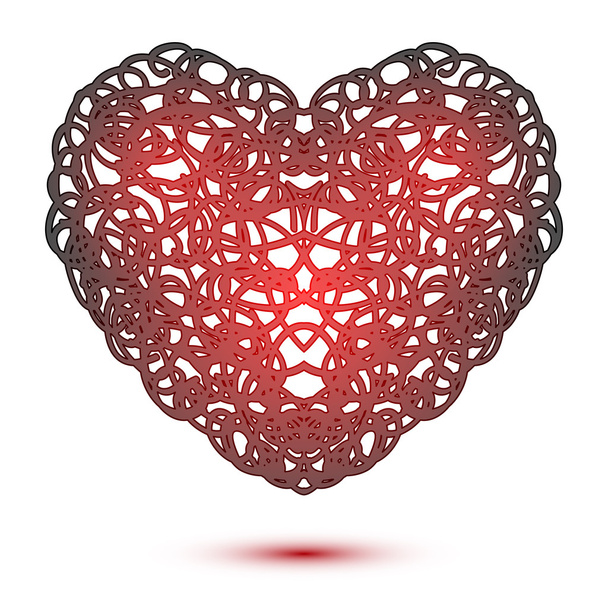 Heart isolated on white - Vetor, Imagem