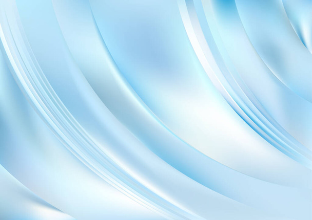 Mavi Beyaz Dinamik Arkaplan Vektör İllüstrasyon Tasarımı - Vektör, Görsel
