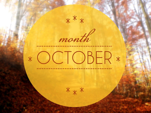 Month october Autumn conceptual creative illustration - 写真・画像