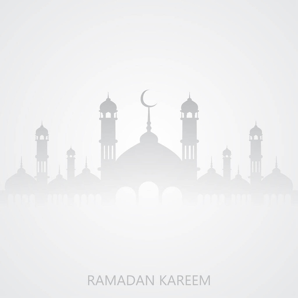 Ramadan Kareem Gruß Hintergrund mit Moschee. Vektor. - Vektor, Bild