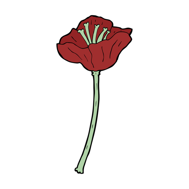 Карикатурный цветок
 - Вектор,изображение