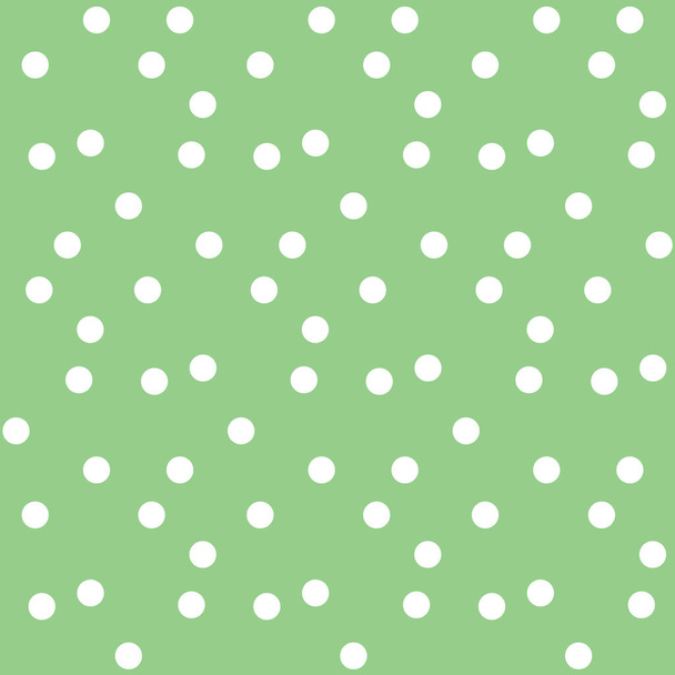 Yeşil vintage polka arka plan vektörü pürüzsüz desen - Vektör, Görsel