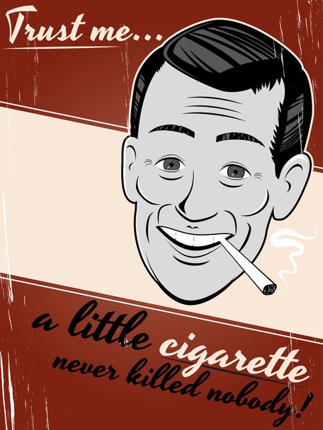Cigarro fumando cartoon homem
 - Vetor, Imagem