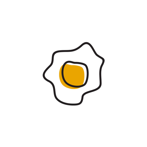 Çırpılmış yumurta logosu tasarım şablonu - Vektör, Görsel