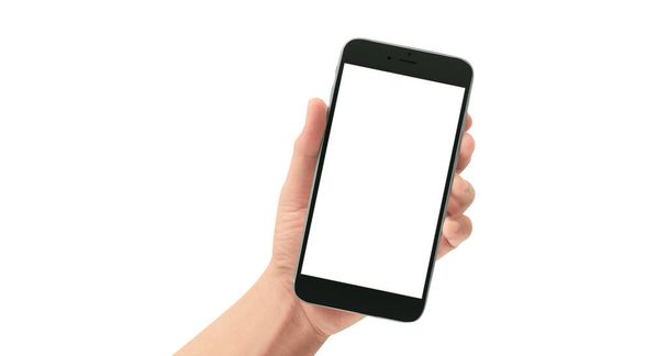 Ruční držení smartphone zařízení a dotykové obrazovky - Fotografie, Obrázek