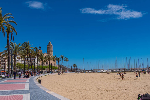 Landmarks of Sitges in Barcelona, Catalonia, Spain - Fotó, kép