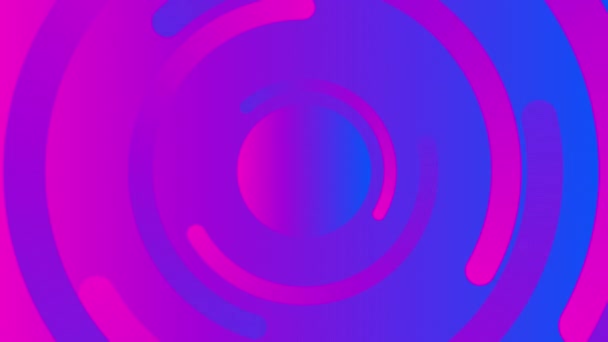 Αφηρημένο χρώμα κινούμενο φόντο. Κύκλοι και τόξα. Looped βίντεο screensaver. Μπλε και μωβ χρώματα. 4K - Πλάνα, βίντεο