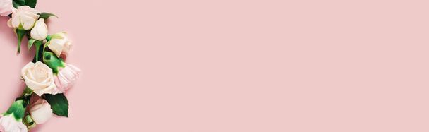 Grußkarte in rosa Pastelltönen. - Foto, Bild