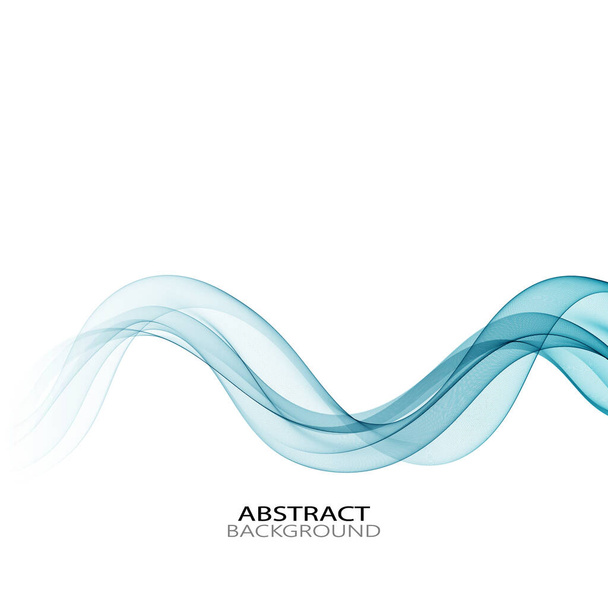 Abstract color wave design element. Blue wave. - Vector, Image
