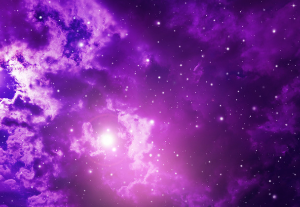 Звезды в ночном небе, фиолетовый фон
. - Фото, изображение